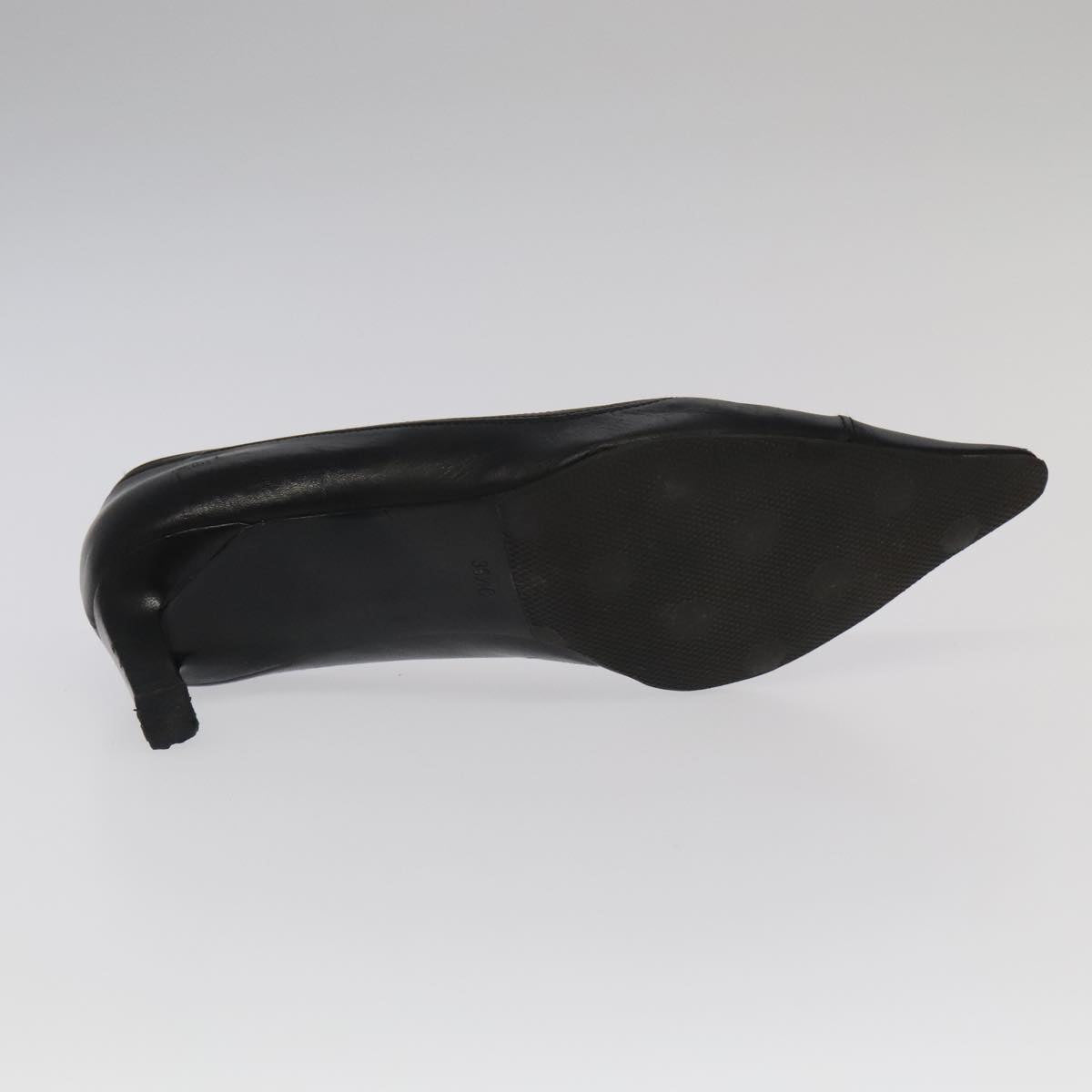 CHANEL High heels Lamb Skin 36 1/2C Black CC ac3409