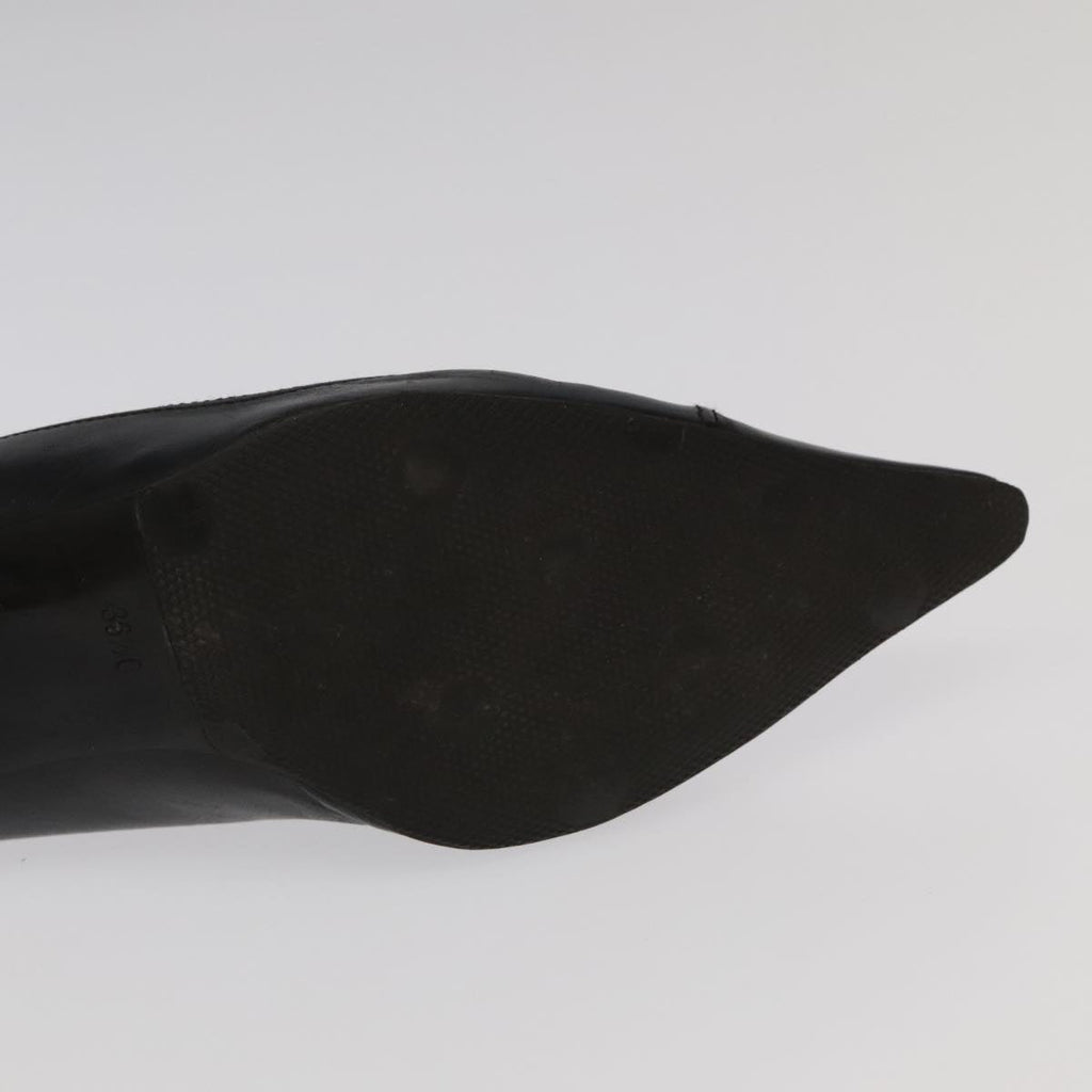 CHANEL High heels Lamb Skin 36 1/2C Black CC ac3409