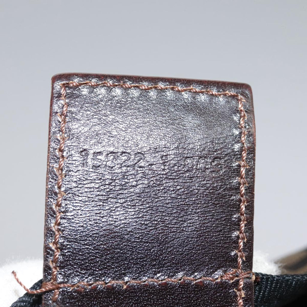 FENDI Zucca Canvas Hand Bag Brown Black ac3445
