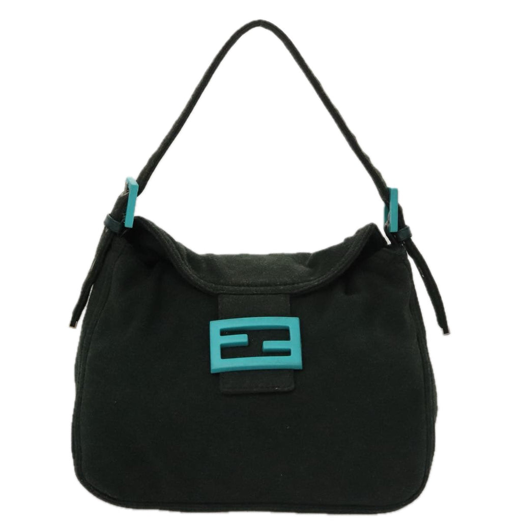FENDI Mamma Baguette Shoulder Bag Cotton Khaki ac3447
