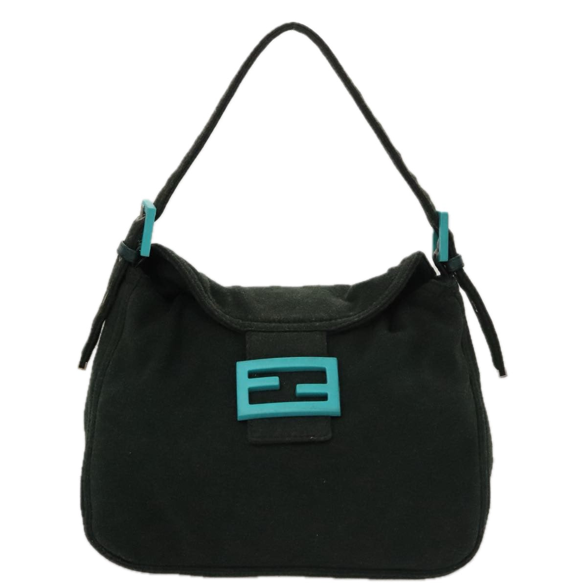 FENDI Mamma Baguette Shoulder Bag Cotton Khaki ac3447