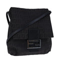 FENDI Zucchino Canvas Mamma Baguette Shoulder Bag Brown ac3448