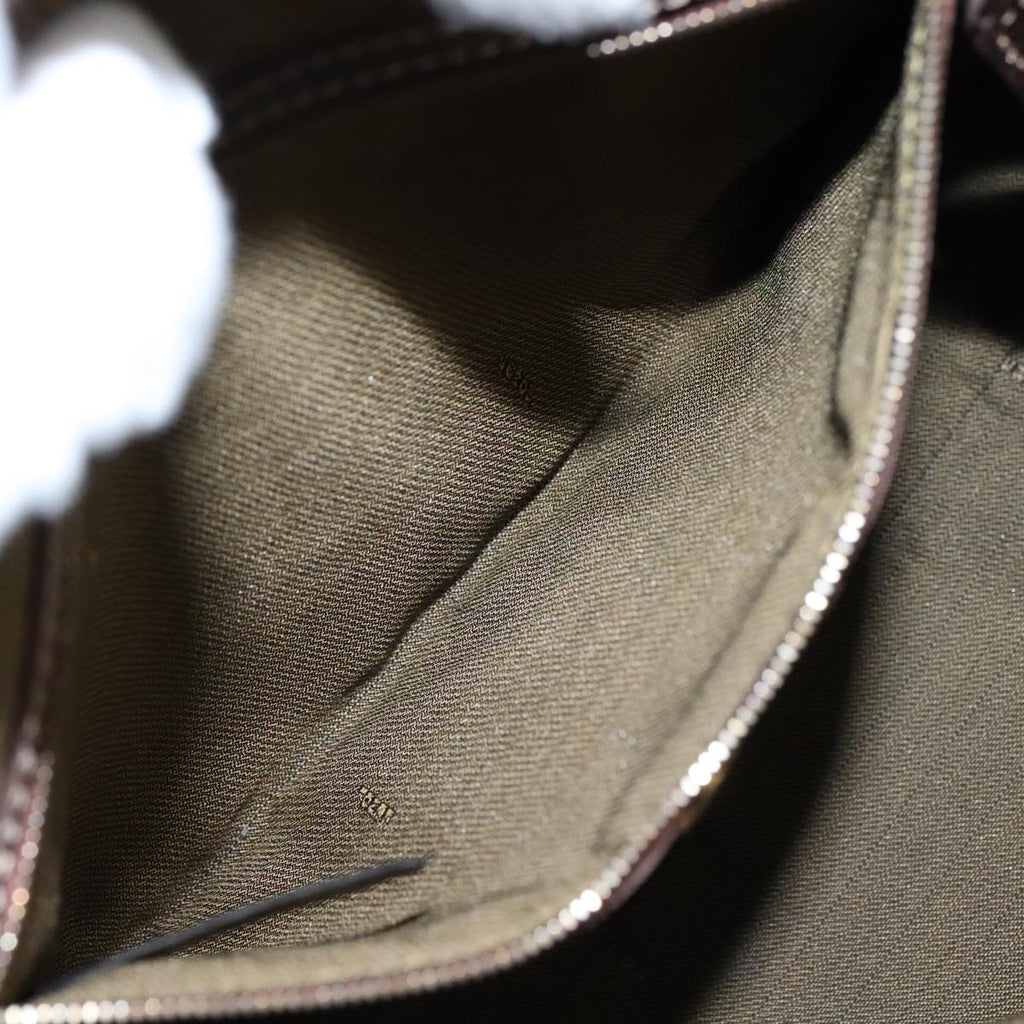FENDI Zucca Canvas Hand Bag Brown Black gold ac3464