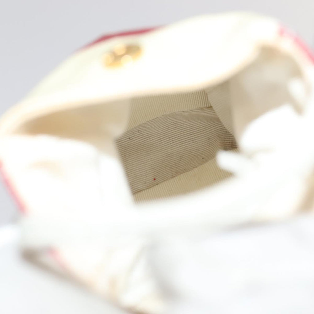 CHANEL Matelasse Chain Tote Bag Straw White CC ac3478