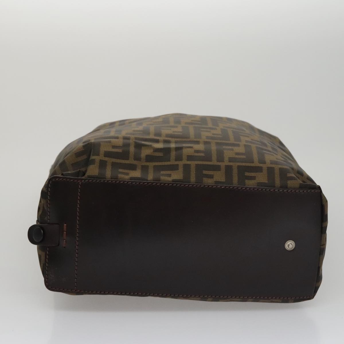 FENDI Zucca Canvas Hand Bag Brown Black ac3512