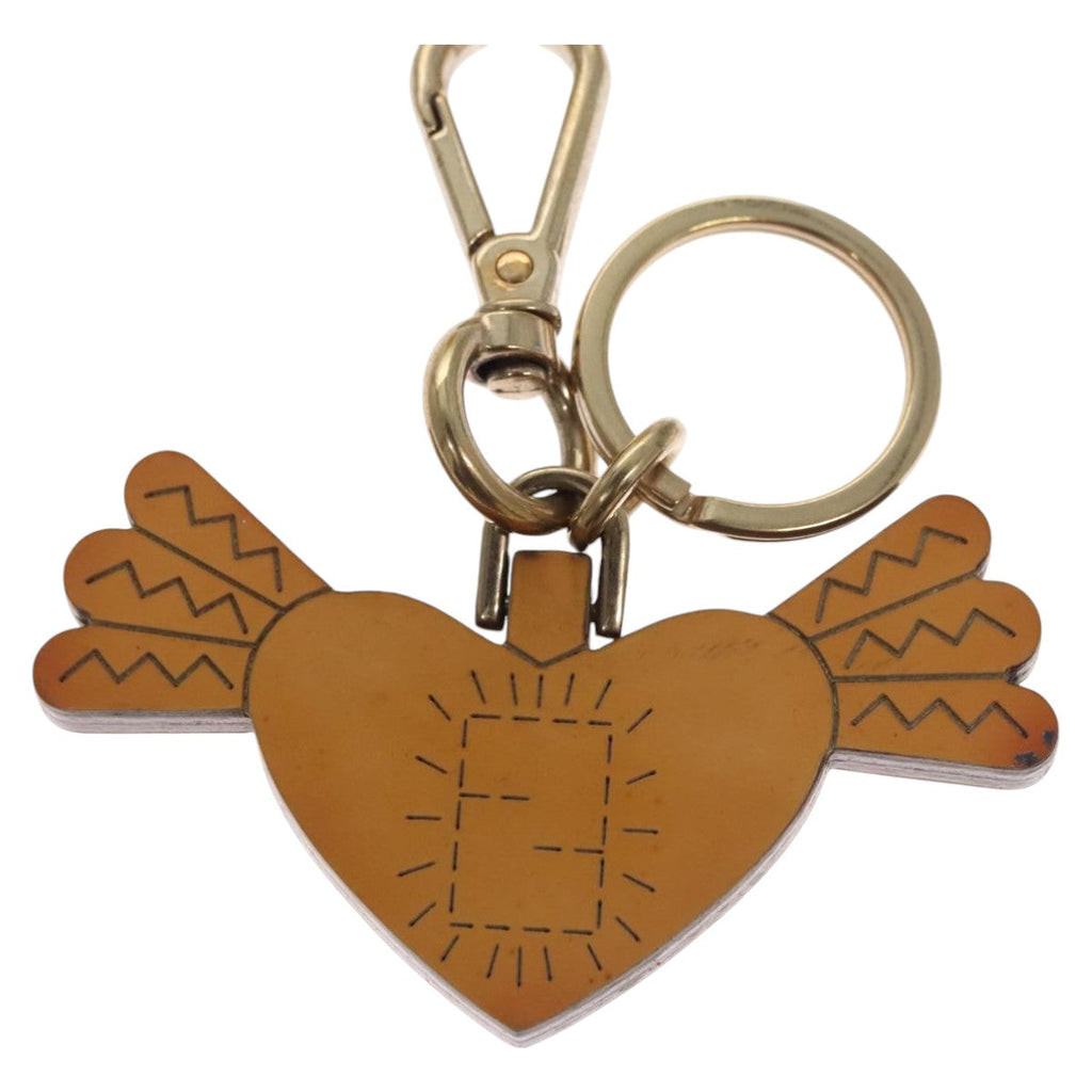 FENDI Key Charm Leather Beige ac3513