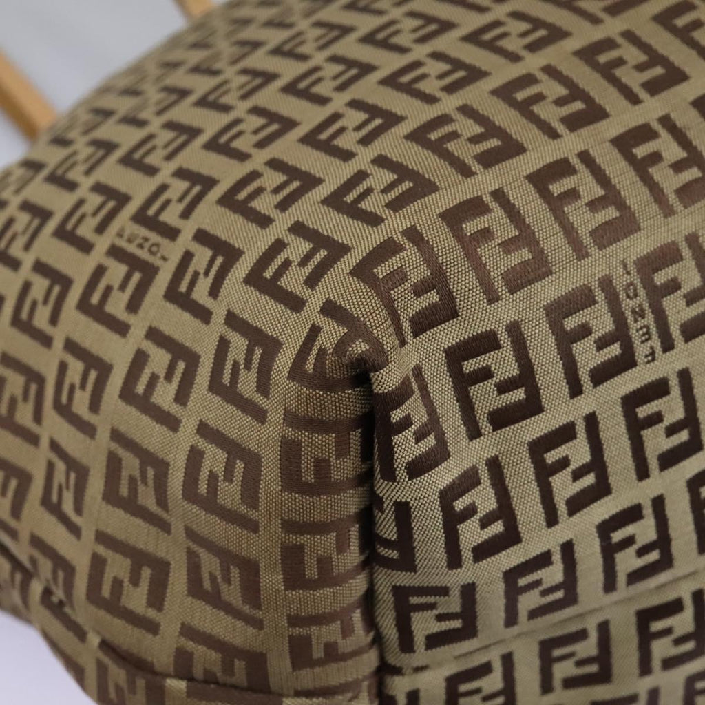 FENDI Zucchino Canvas Tote Bag Beige ac3574