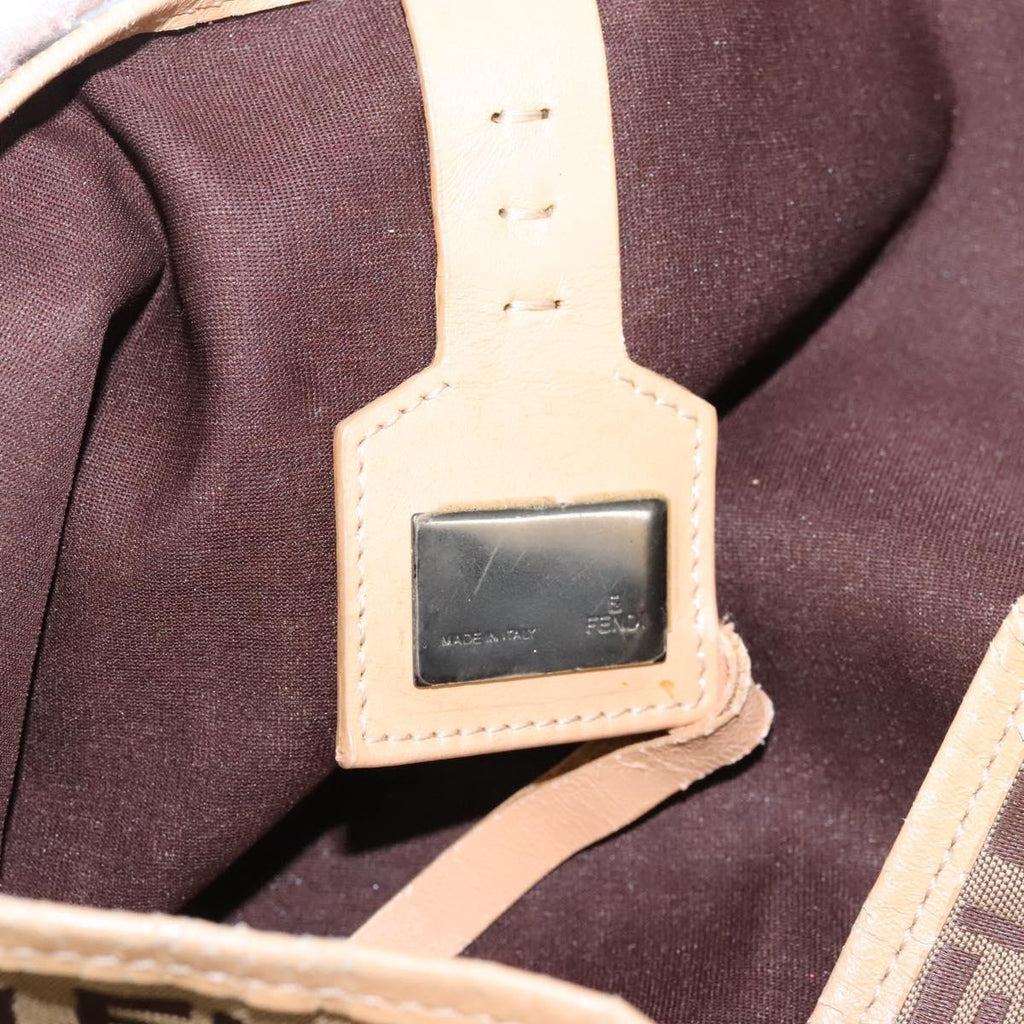 FENDI Zucchino Canvas Tote Bag Beige ac3574