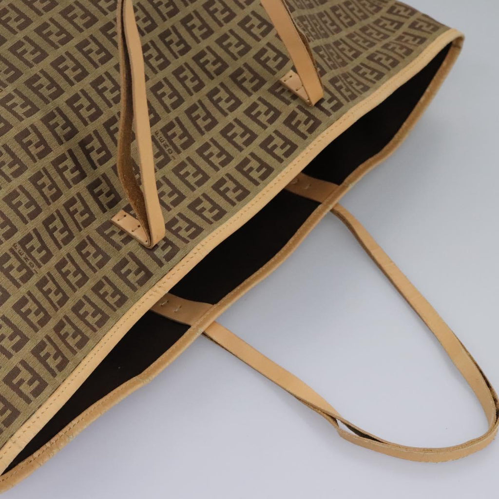 FENDI Zucchino Canvas Tote Bag Beige ac3574