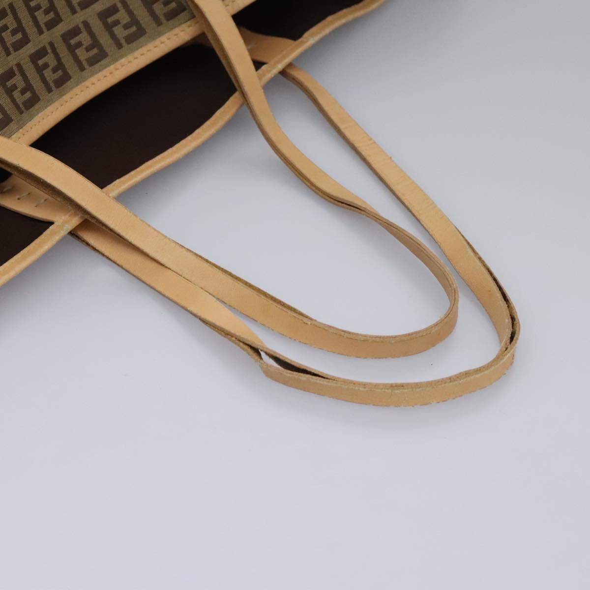 FENDI Zucchino Canvas Tote Bag Beige ac3574