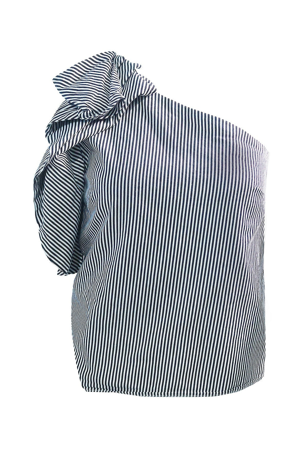 Stripes One-Shoulder Top