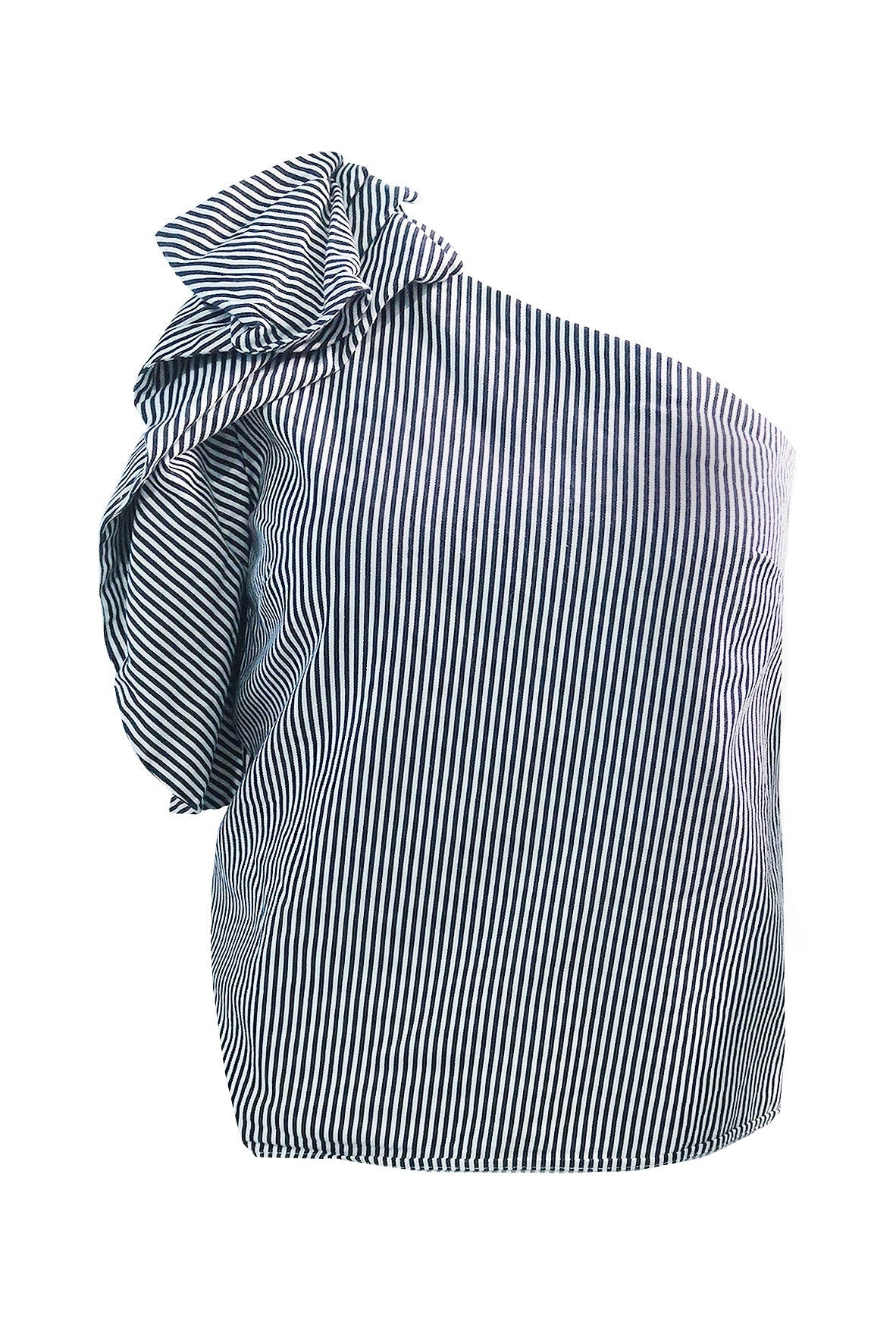 Stripes One-Shoulder Top