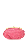 Judith Leiber Pink Snakeskin Clutch