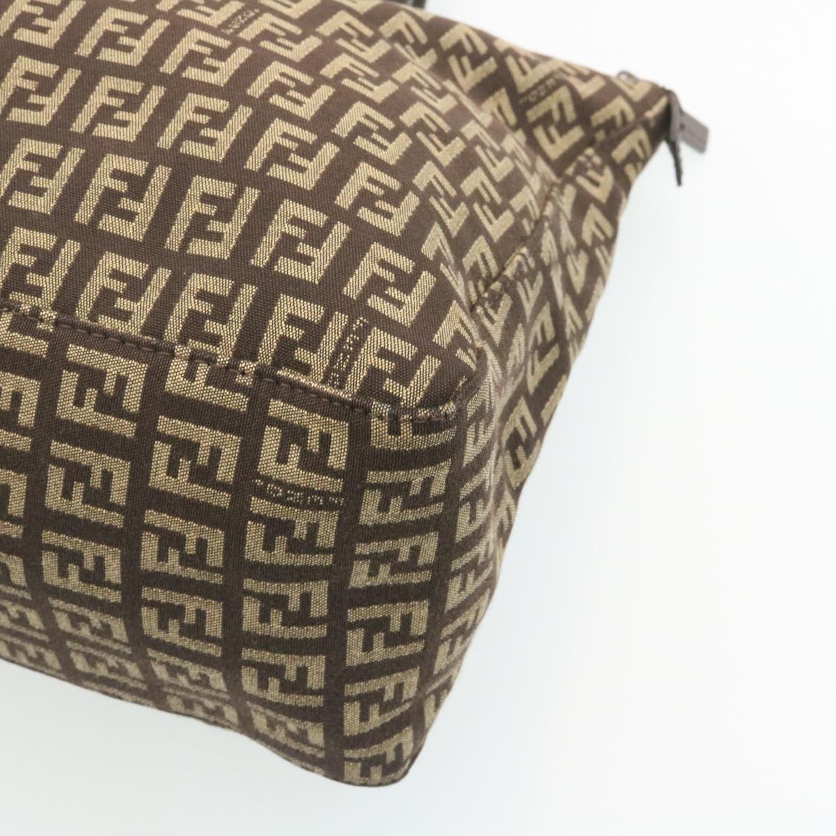 FENDI ZucchinoCanvas Hand Bag Brown ac571