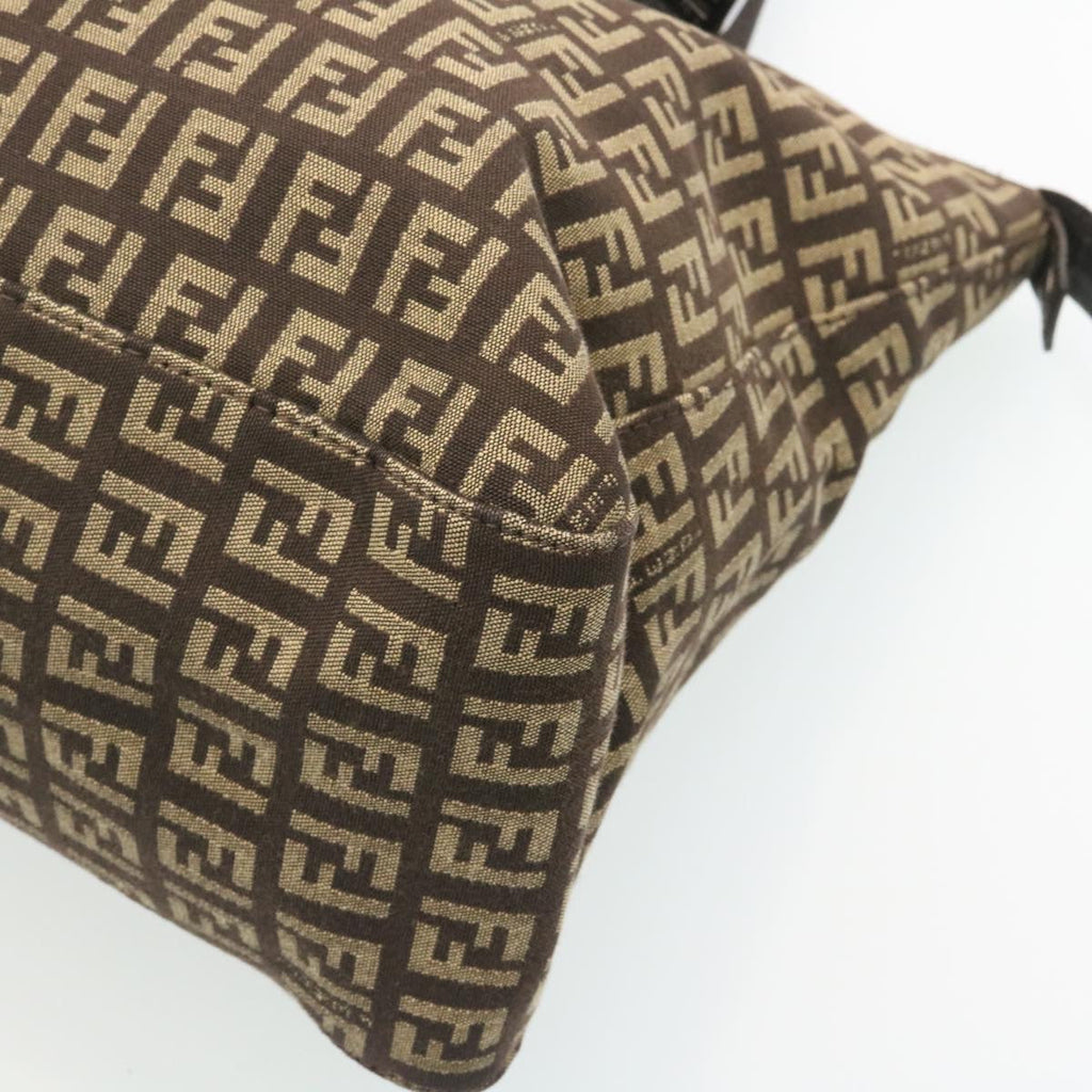 FENDI ZucchinoCanvas Hand Bag Brown ac571