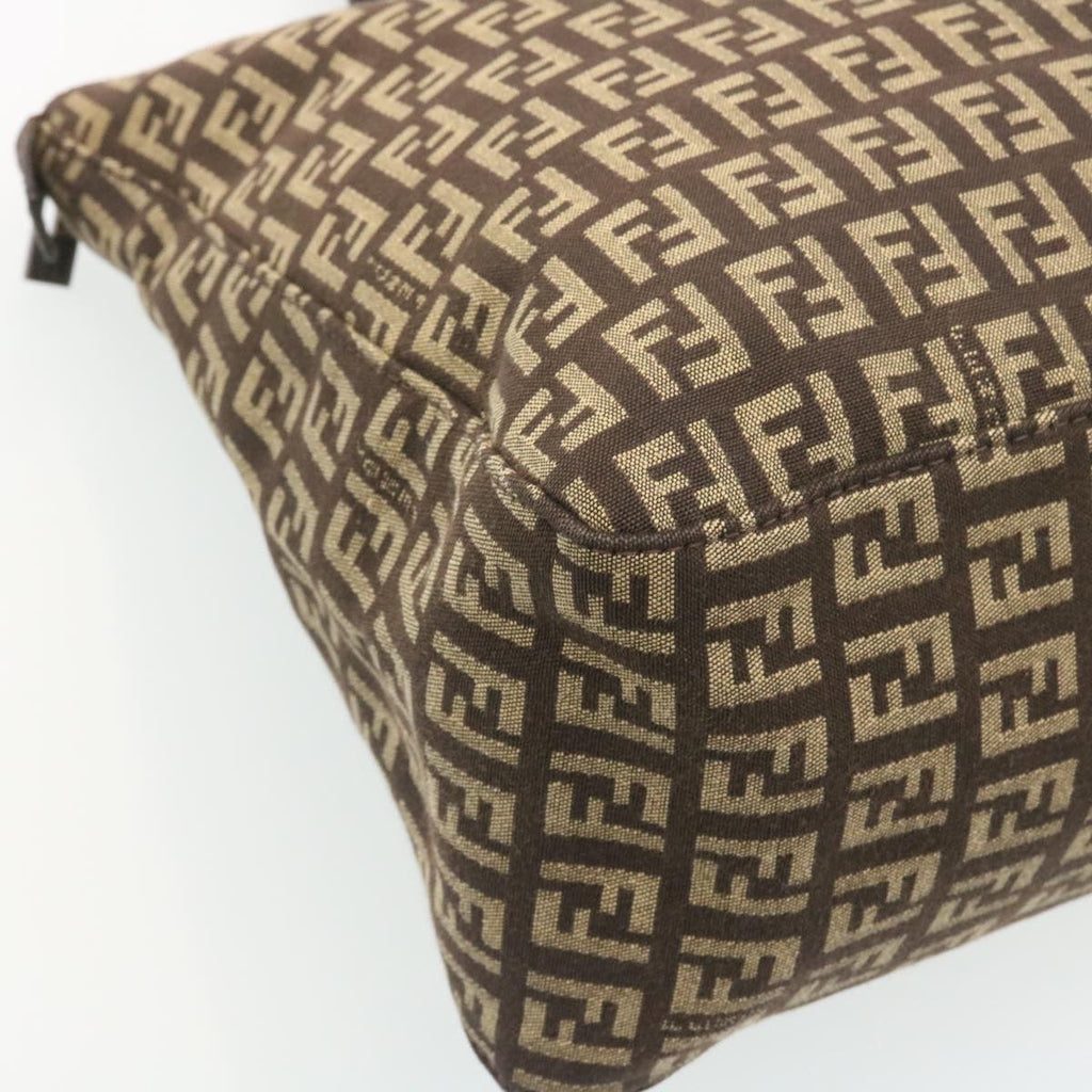 FENDI ZucchinoCanvas Hand Bag Brown ac571