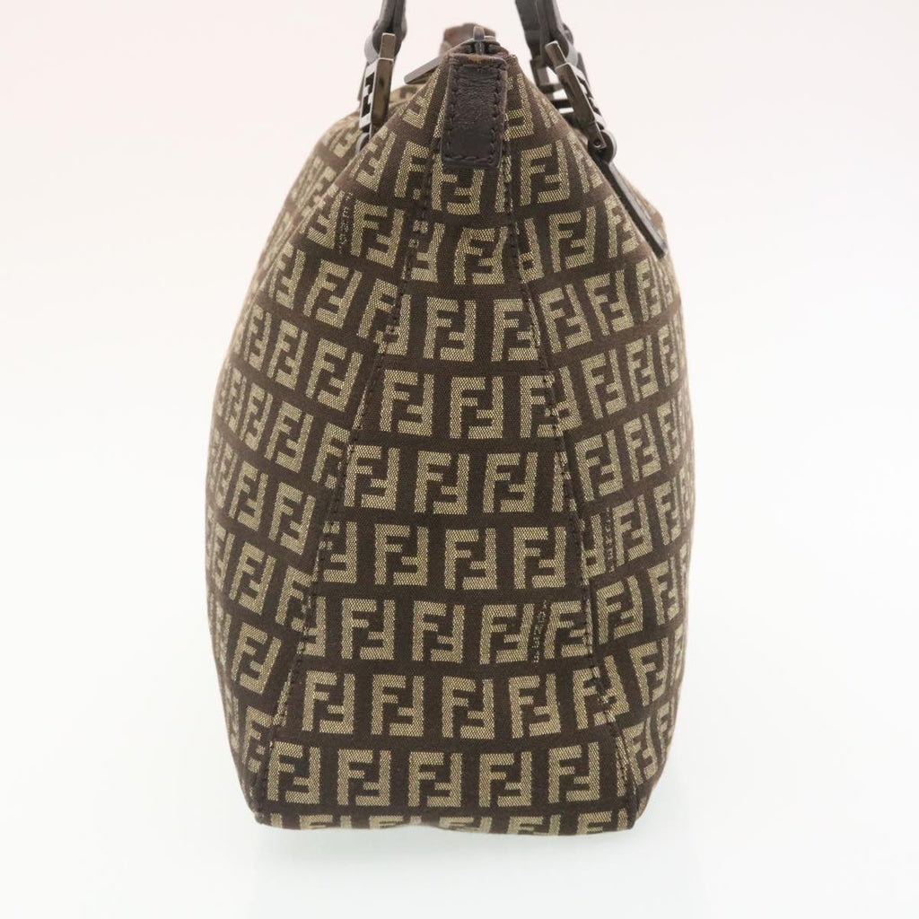FENDI ZucchinoCanvas Hand Bag Brown ac571