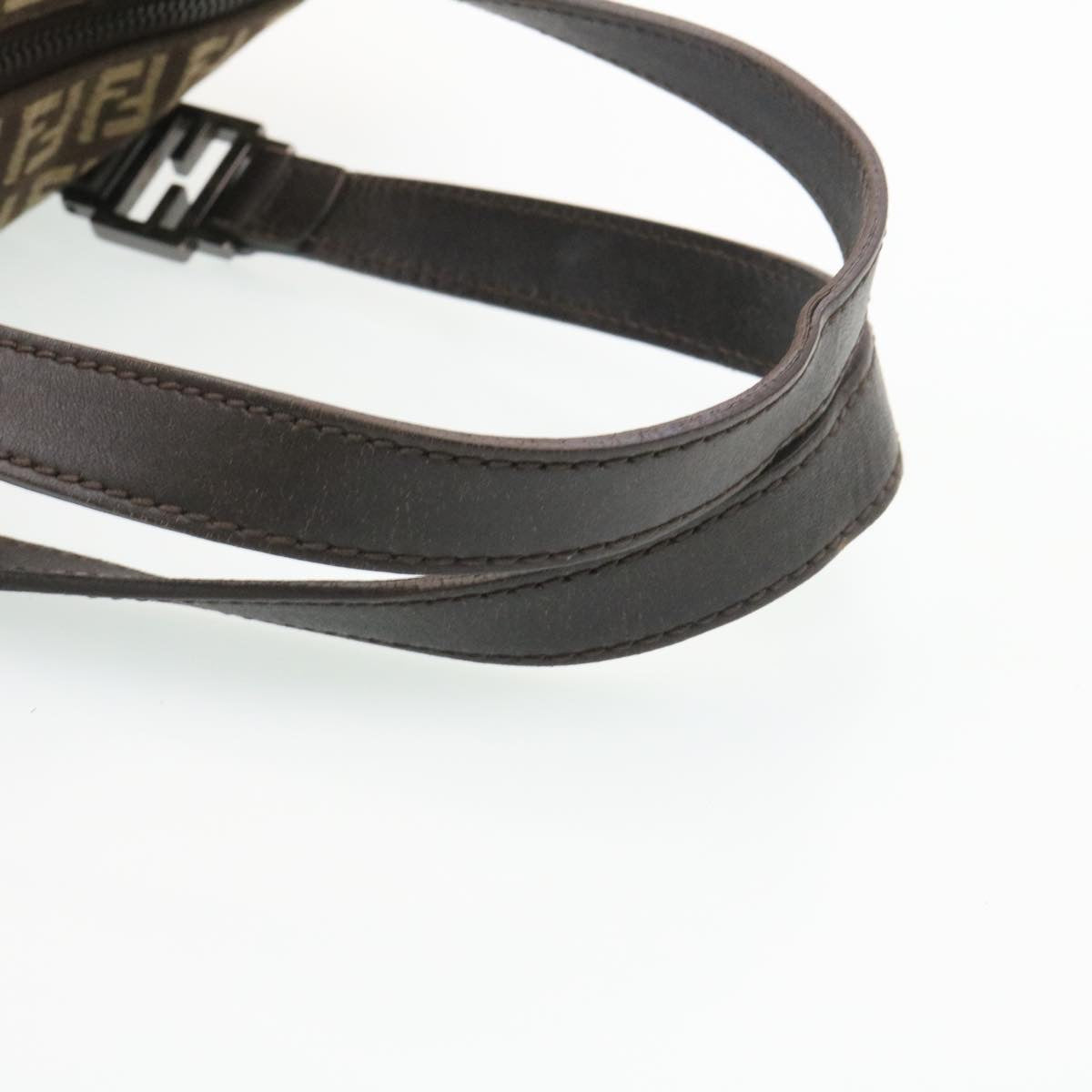 FENDI ZucchinoCanvas Hand Bag Brown ac571