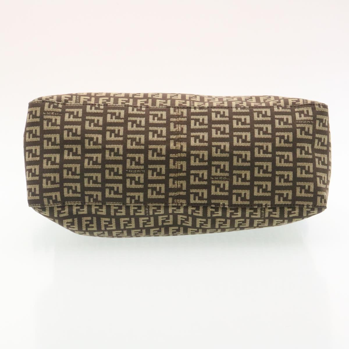 FENDI ZucchinoCanvas Hand Bag Brown ac571