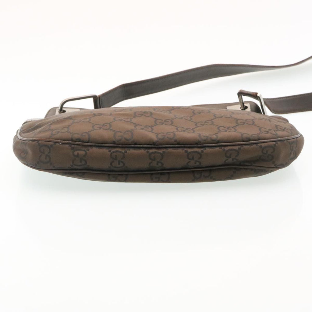 GUCCI GG Canvas Shoulder Bag Canvas Brown ac587