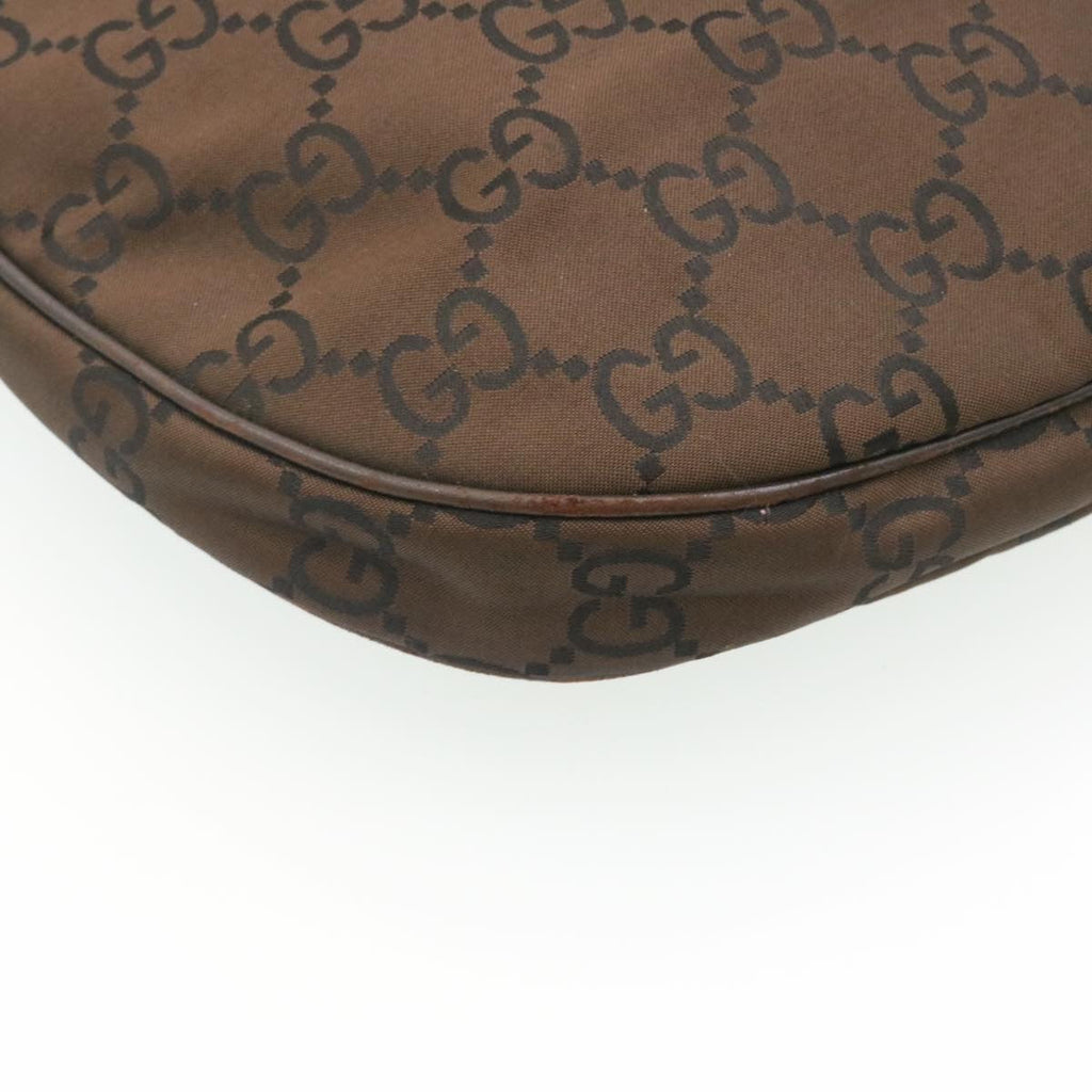 GUCCI GG Canvas Shoulder Bag Canvas Brown ac587
