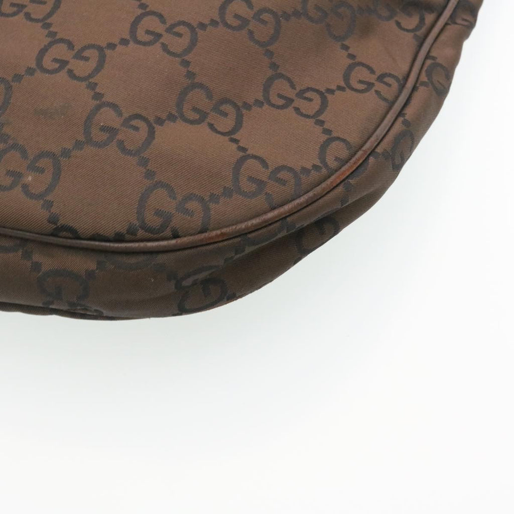 GUCCI GG Canvas Shoulder Bag Canvas Brown ac587