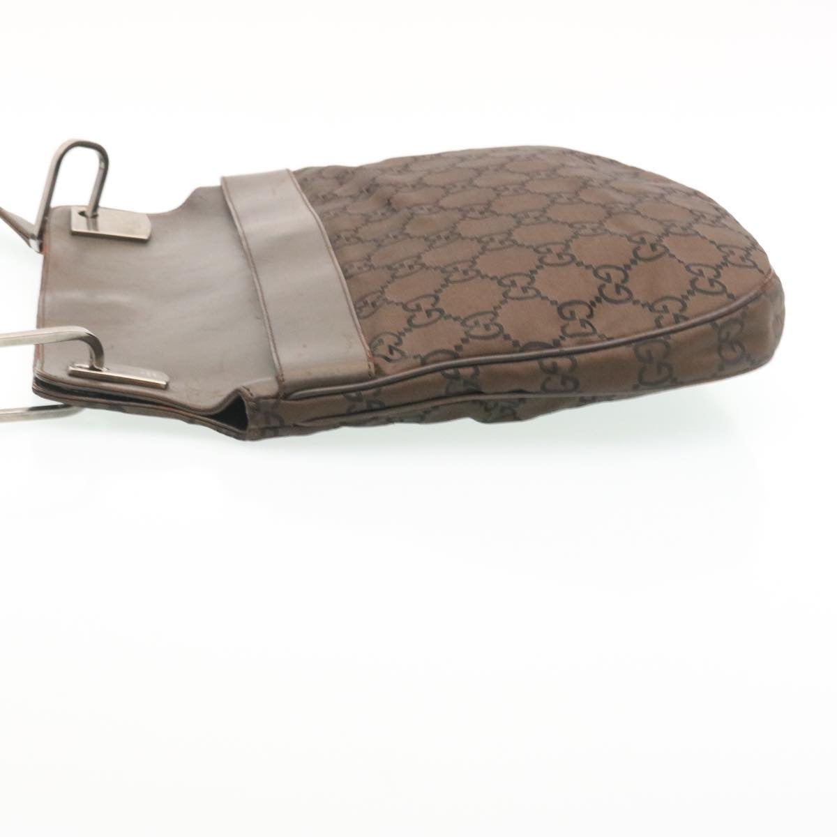 GUCCI GG Canvas Shoulder Bag Canvas Brown ac587