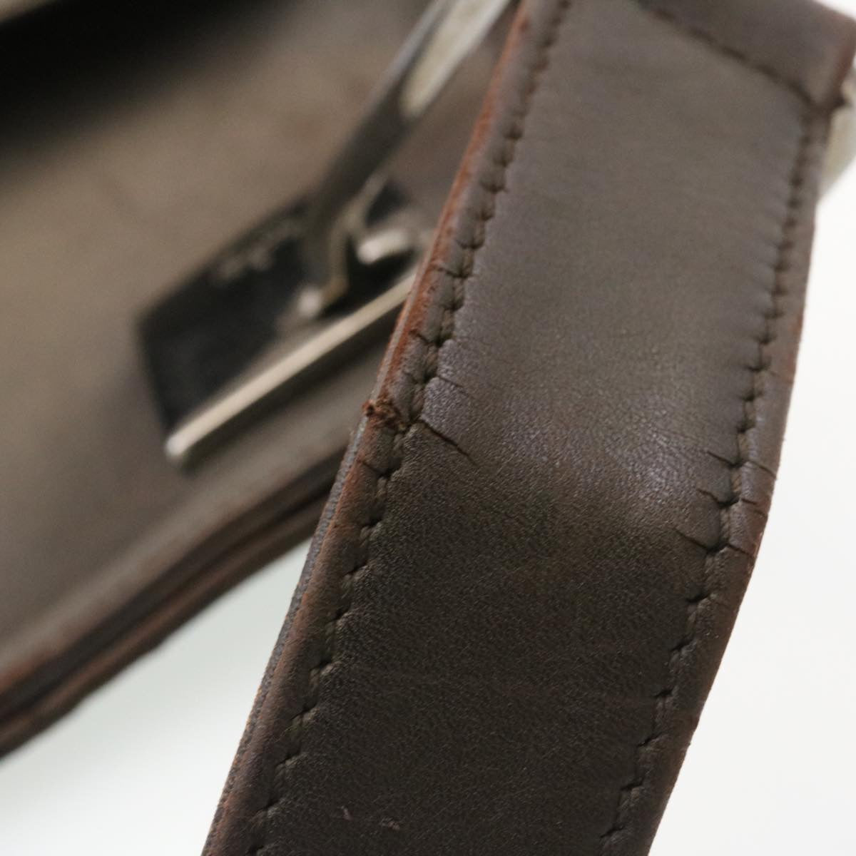 GUCCI GG Canvas Shoulder Bag Canvas Brown ac587