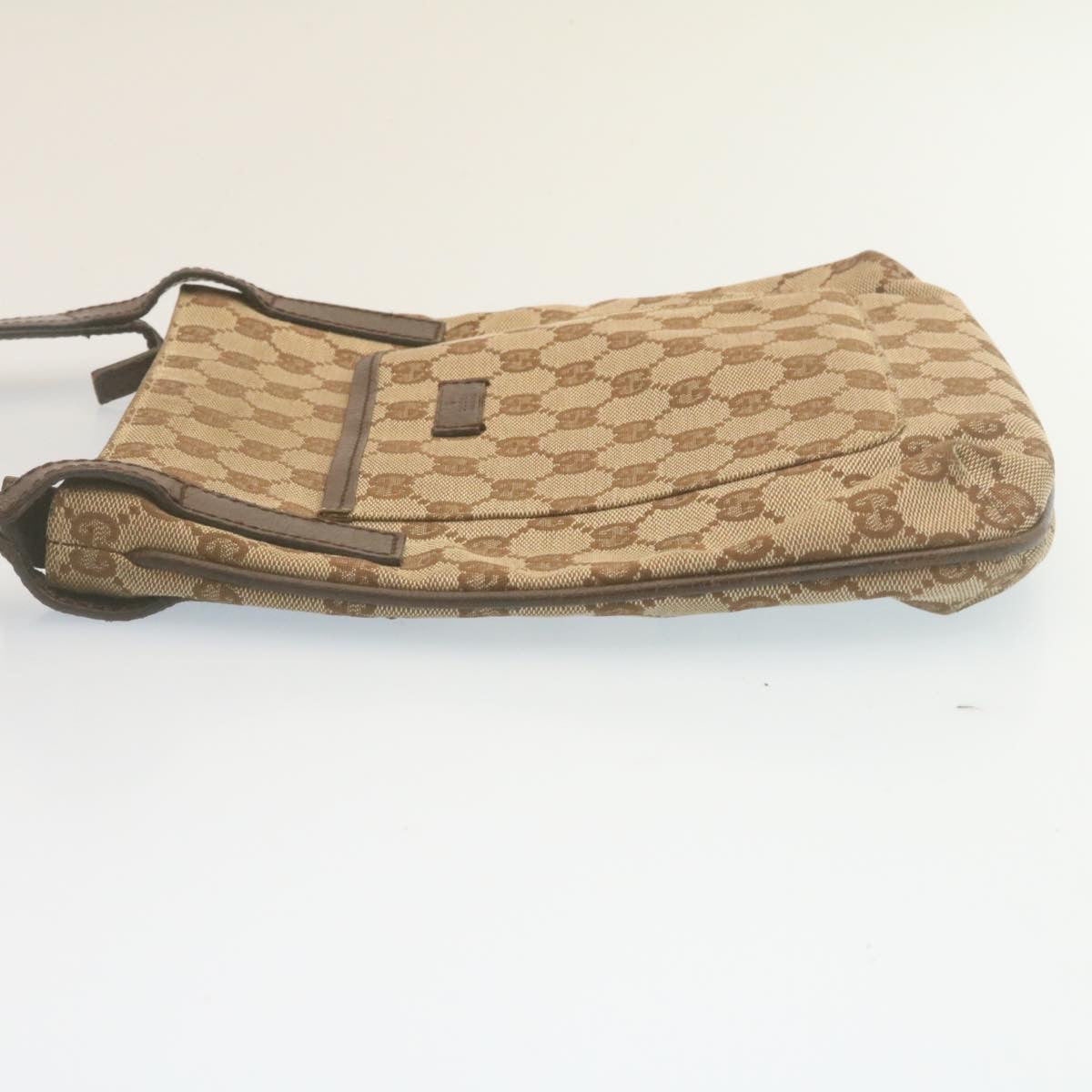 GUCCI GG Canvas Shoulder Bag Beige 122793 ac588