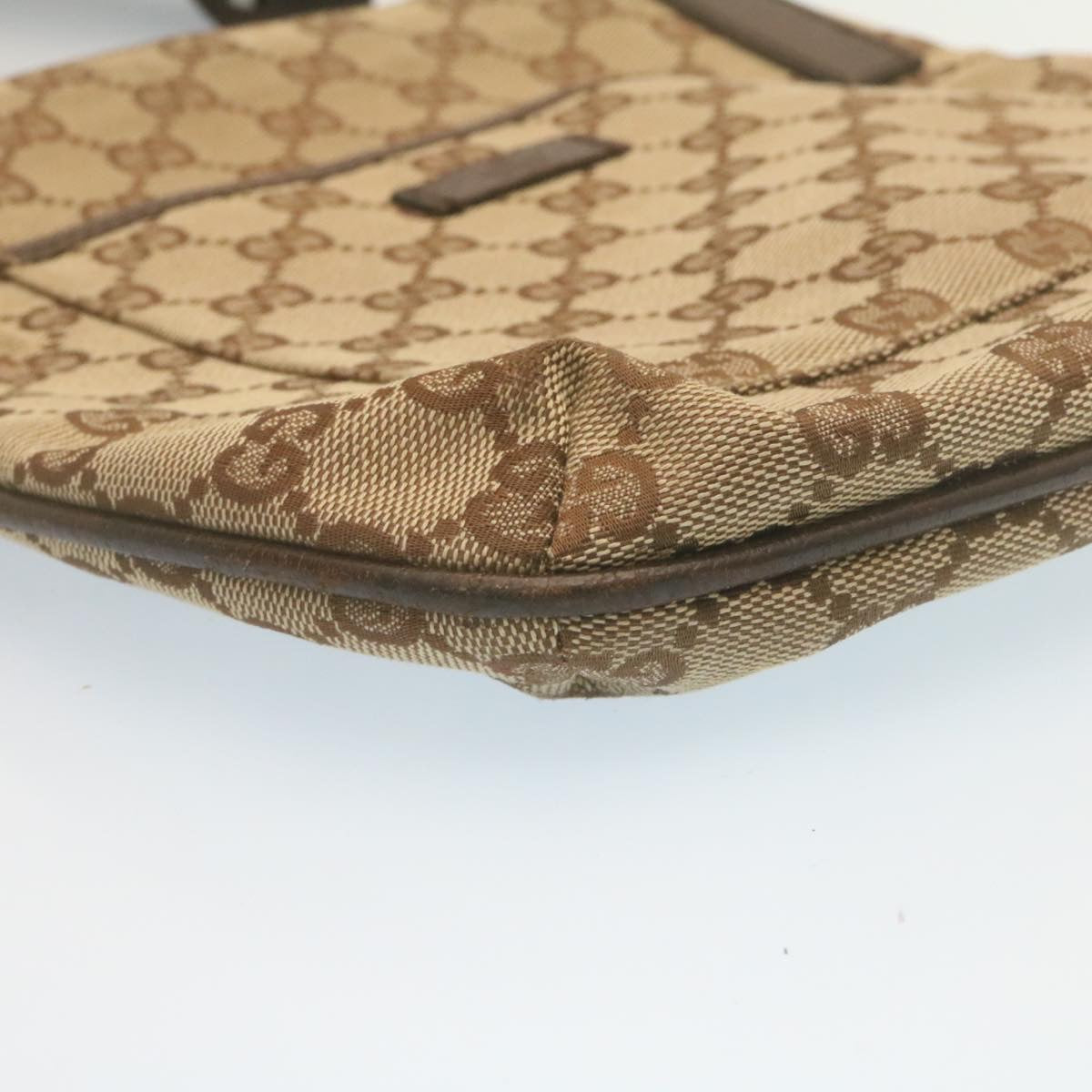 GUCCI GG Canvas Shoulder Bag Beige 122793 ac588