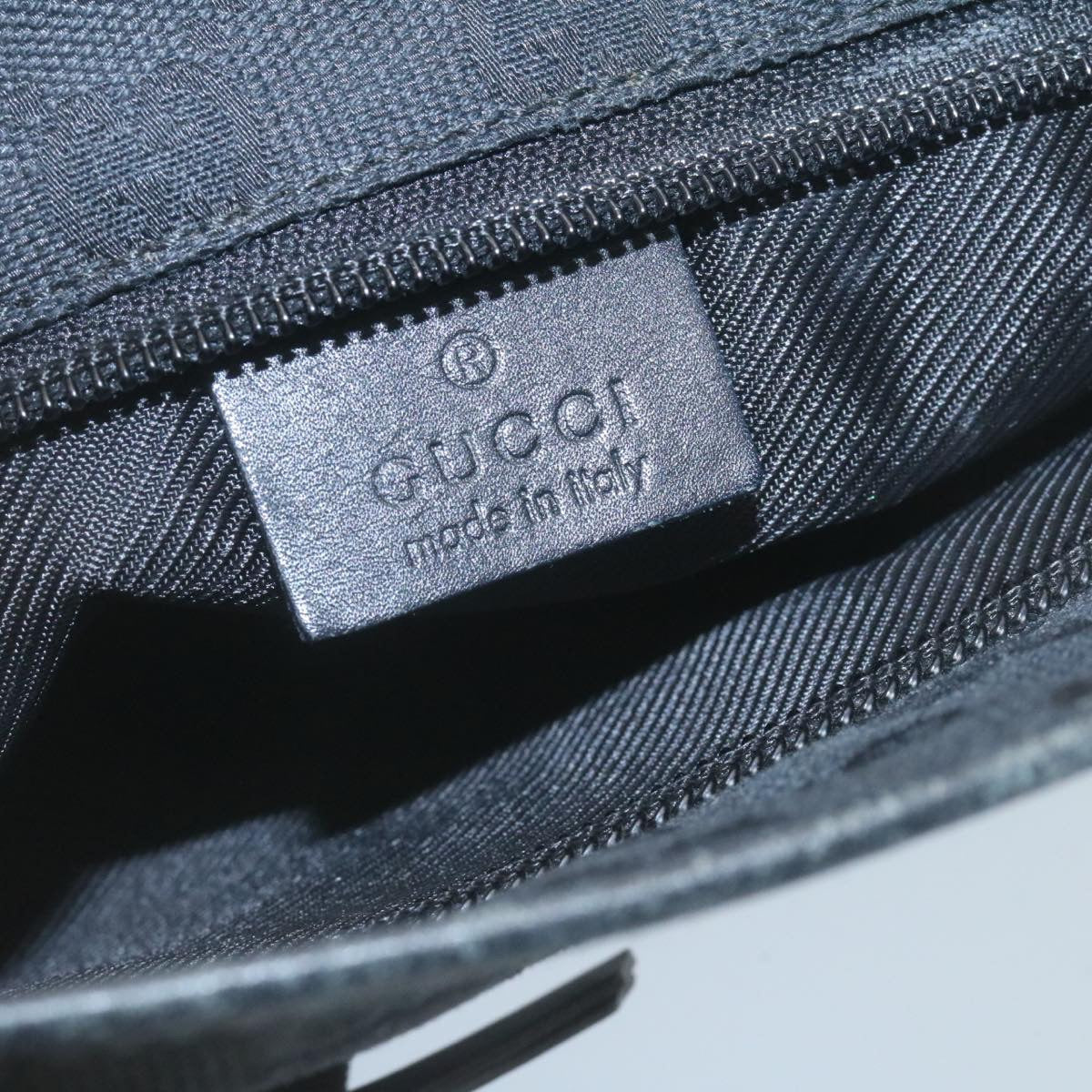 GUCCI GG Canvas Tote Bag Black ac596
