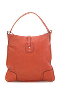 Belstaff Orange Leather Zip Top Tote Handbag