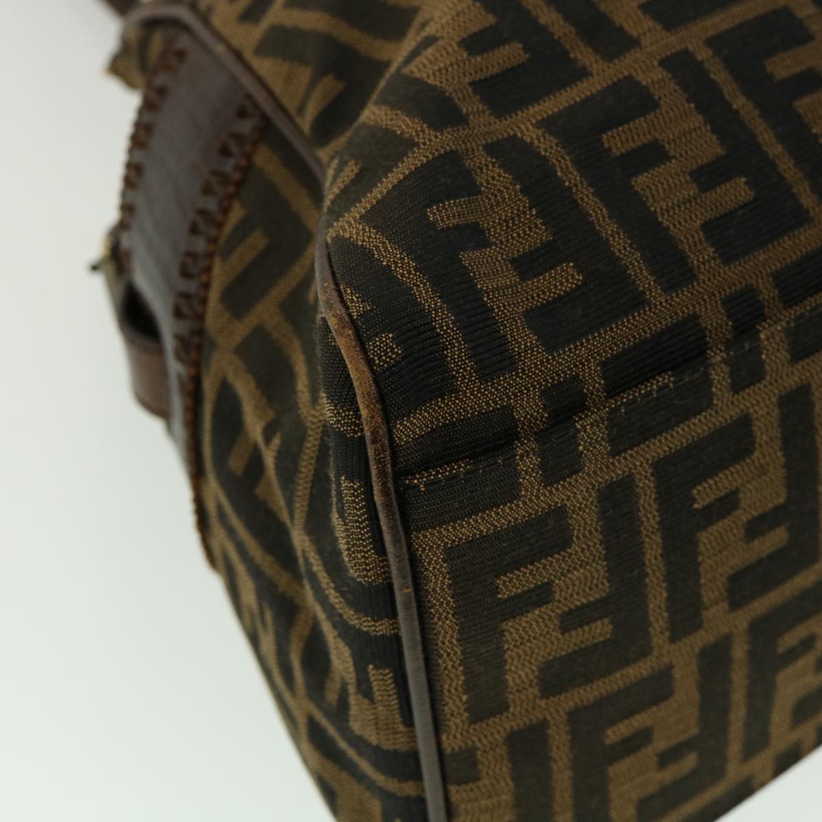 FENDI Tote Bag Zucca Canvas Brown ac845