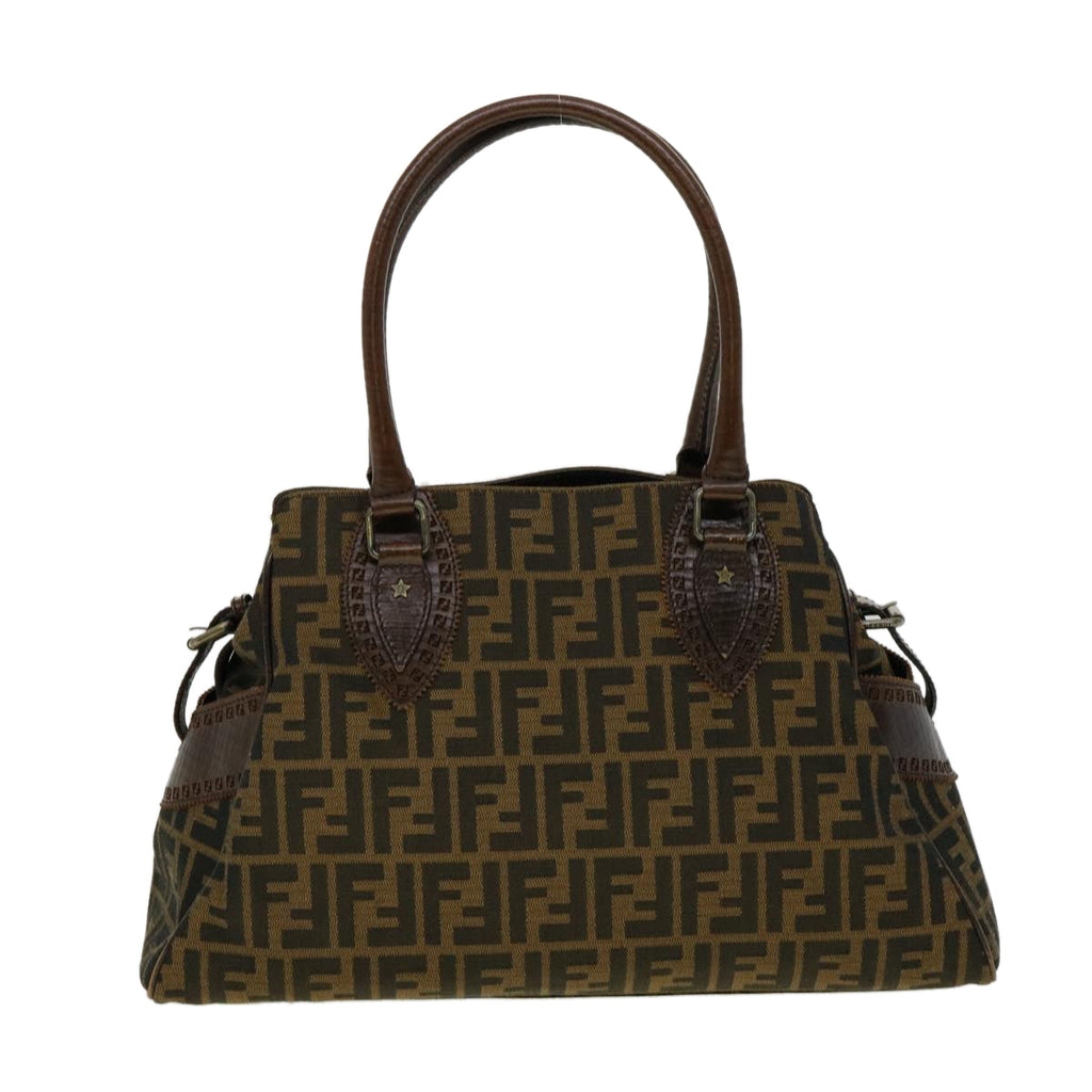 FENDI Tote Bag Zucca Canvas Brown ac845