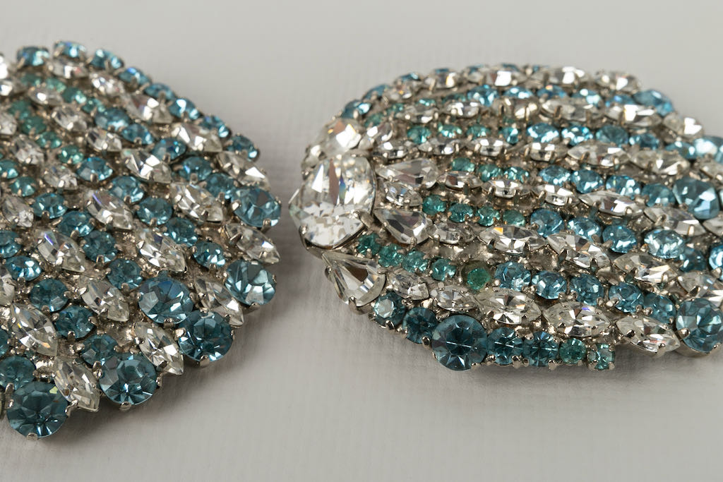 Boucles d'oreilles en mÃƒÆ’Ã‚Â©tal argentÃƒÆ’Ã‚Â© Yves Saint Laurent
