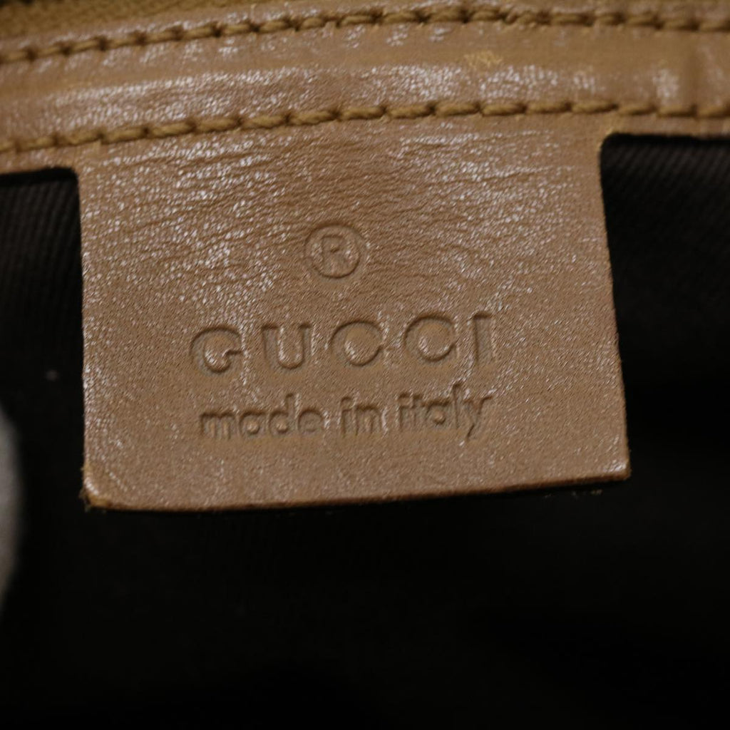 GUCCI GG Canvas Tote Bag Brown Gold ac905