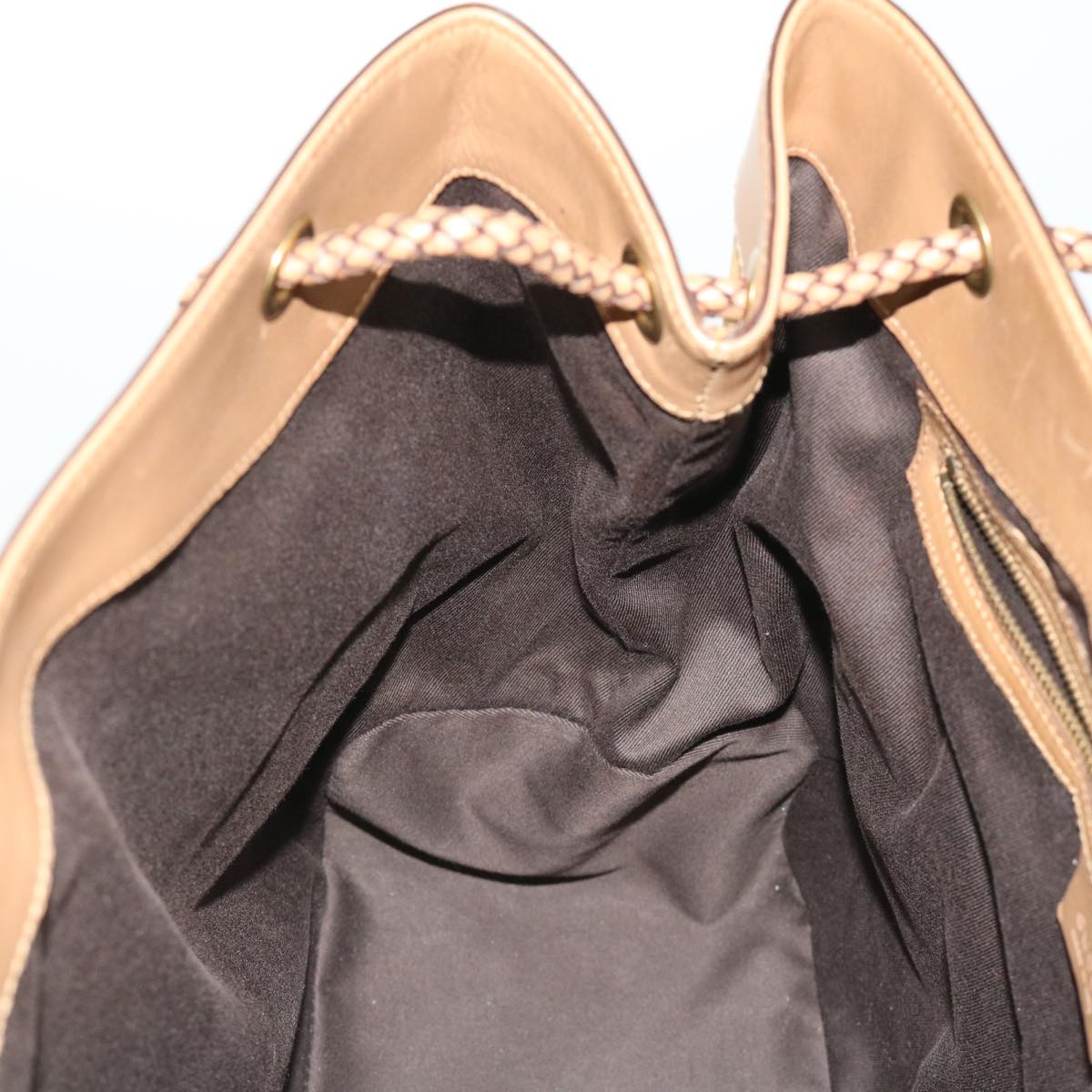GUCCI GG Canvas Tote Bag Brown Gold ac905