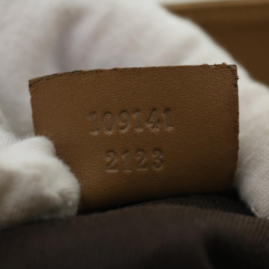 GUCCI GG Canvas Tote Bag Brown Gold ac905