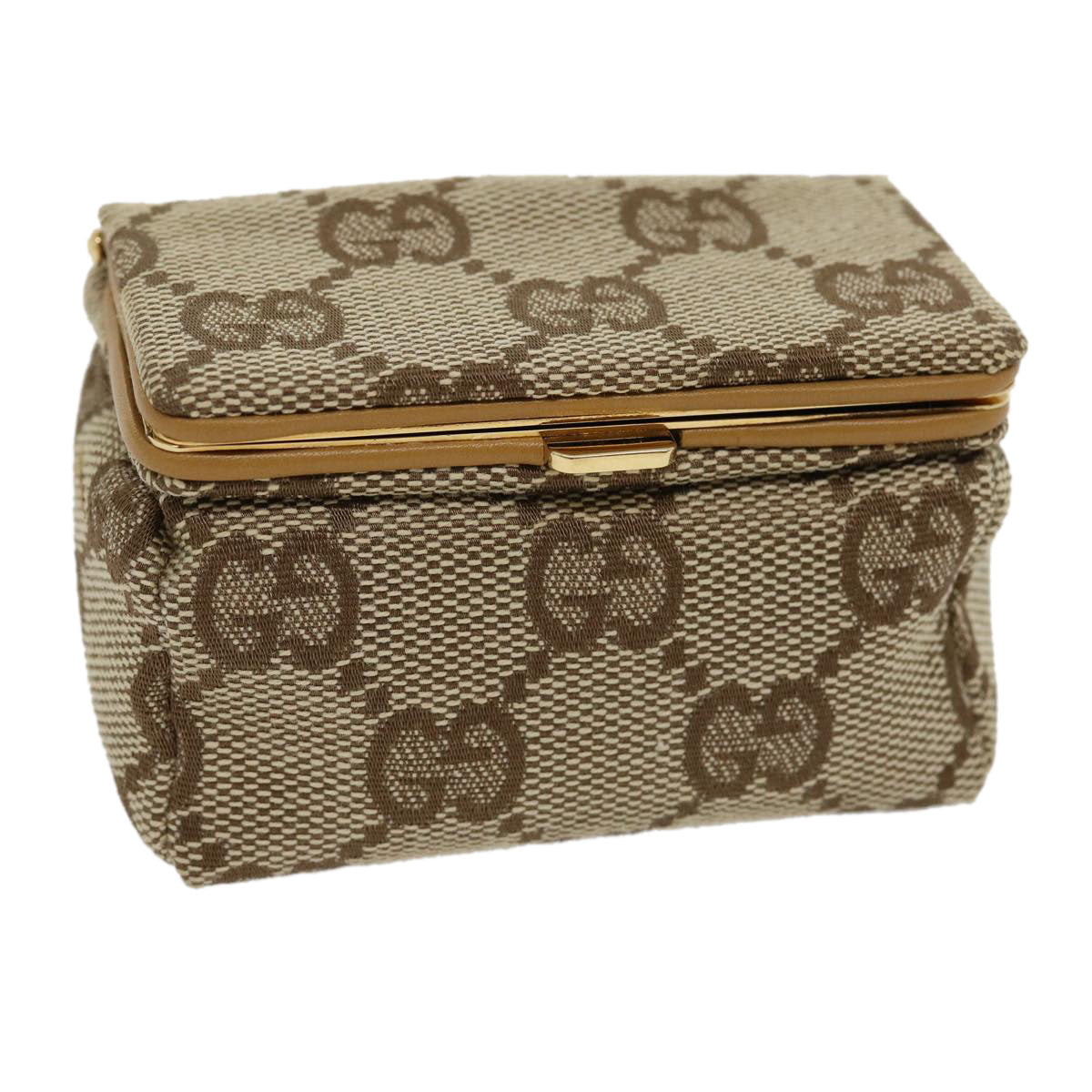 GUCCI GG Canvas Pouch Beige ac929