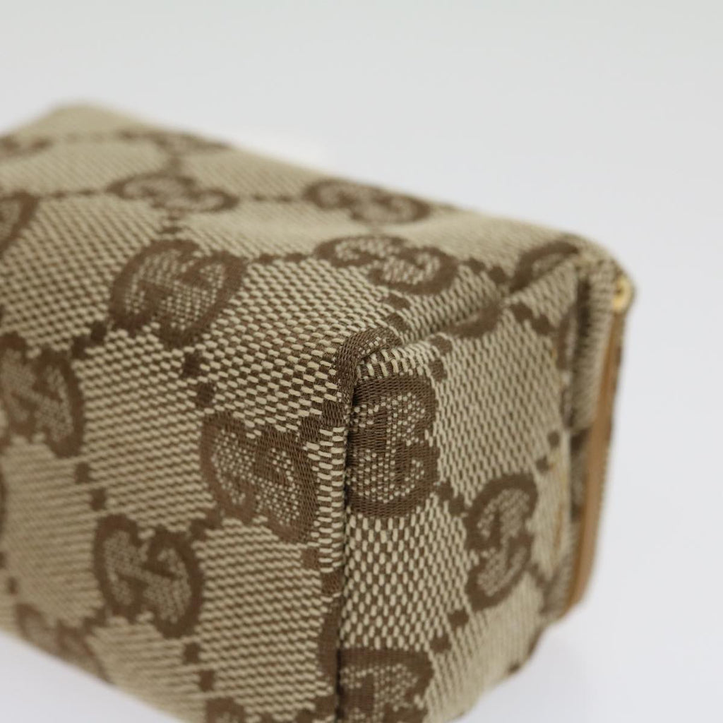 GUCCI GG Canvas Pouch Beige ac929