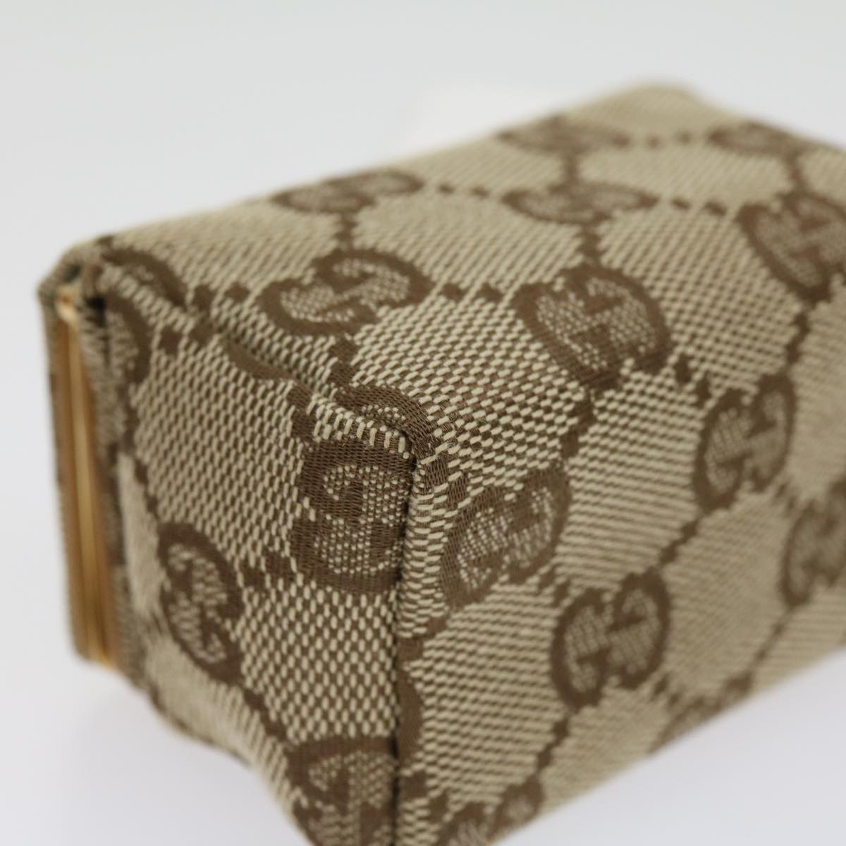 GUCCI GG Canvas Pouch Beige ac929