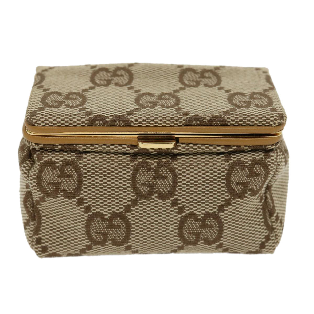 GUCCI GG Canvas Pouch Beige ac929