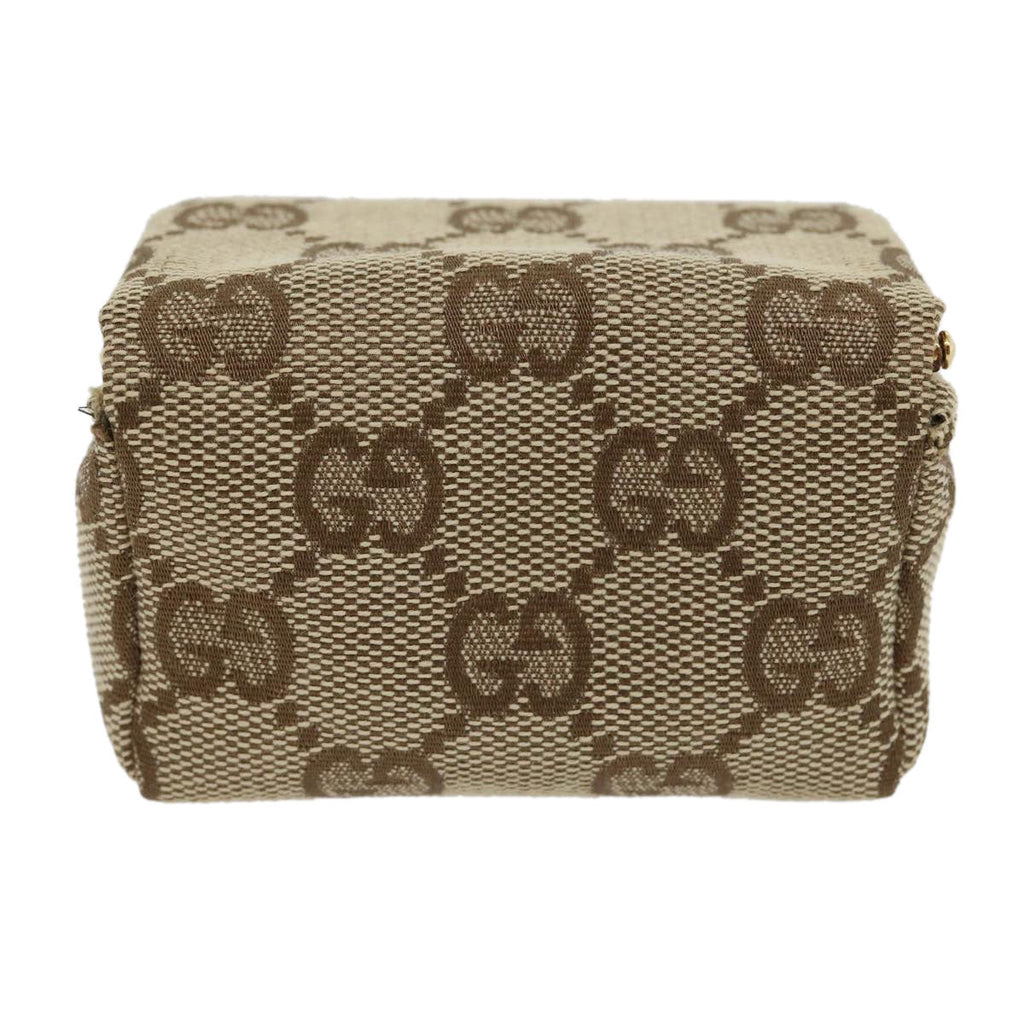 GUCCI GG Canvas Pouch Beige ac929