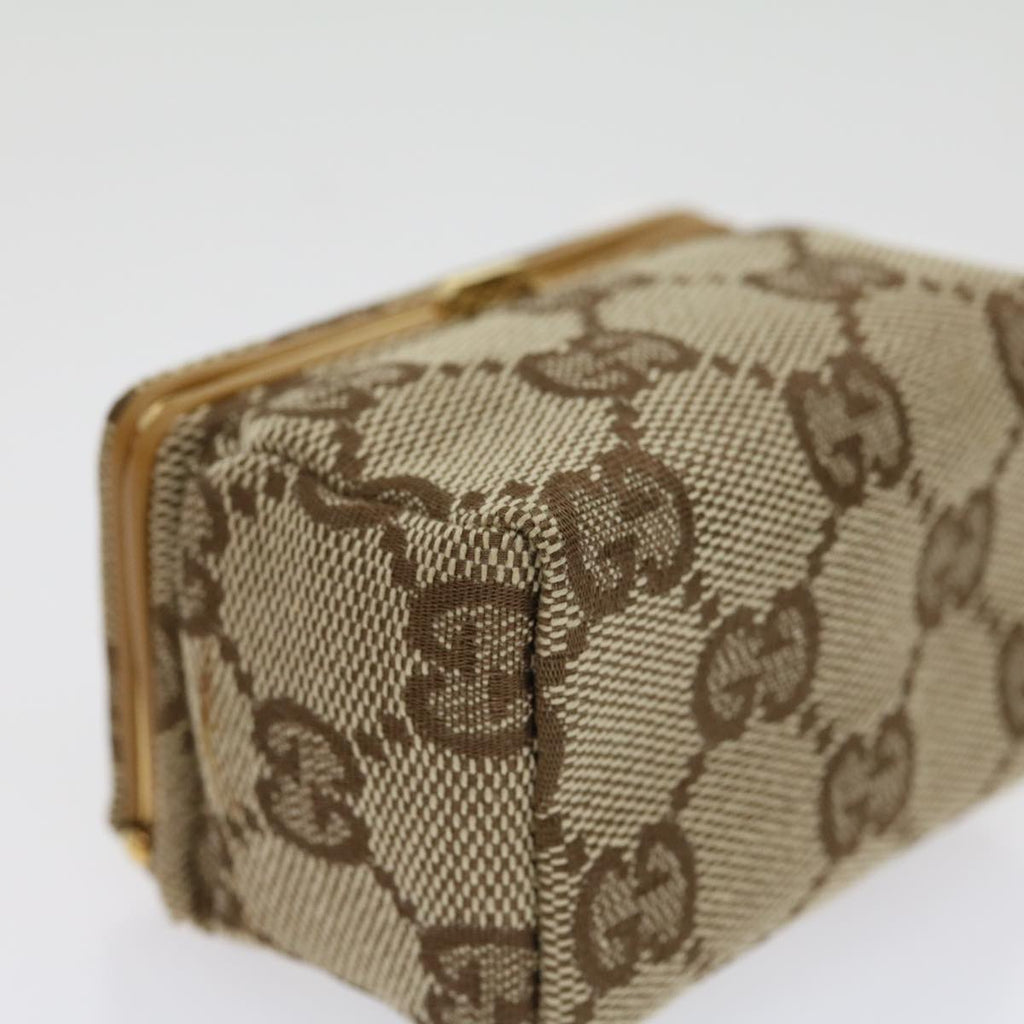 GUCCI GG Canvas Pouch Beige ac929