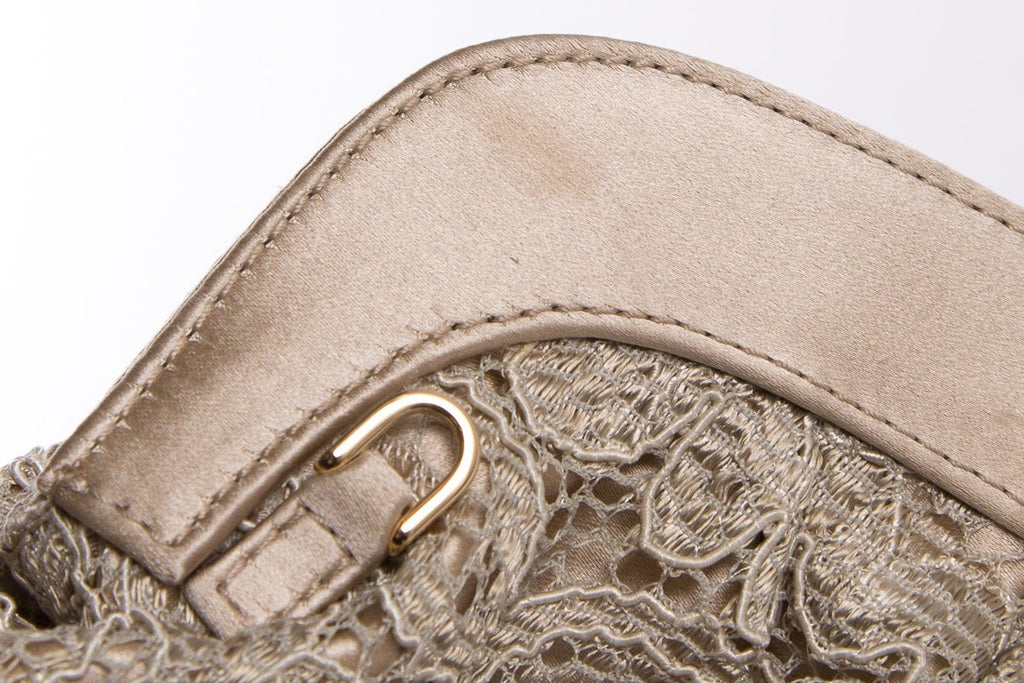 Dolce & Gabbana Beige Lace Clutch