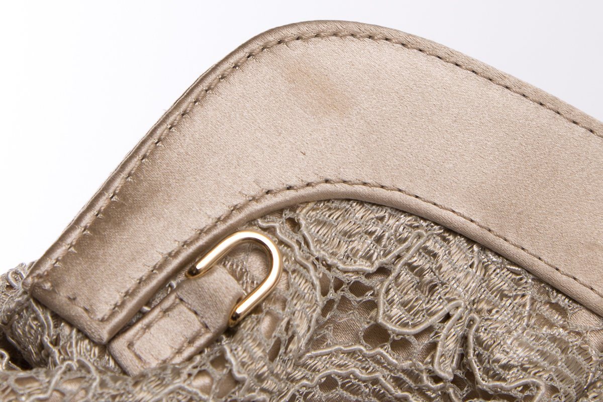 Dolce & Gabbana Beige Lace Clutch