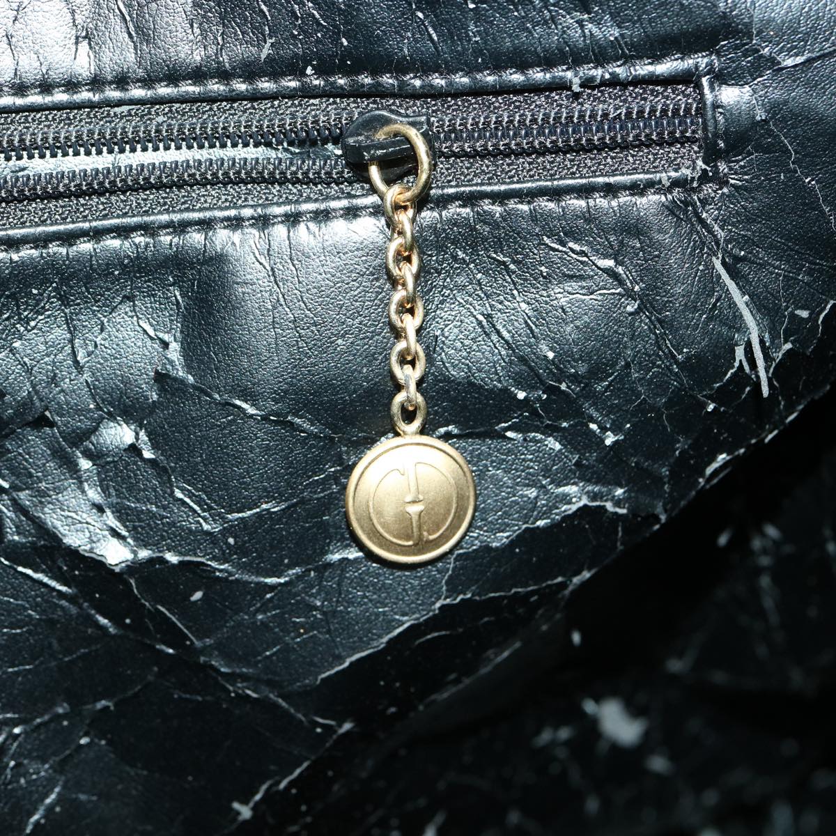 GUCCI Bamboo Hand Bag Suede Leather Black ac987