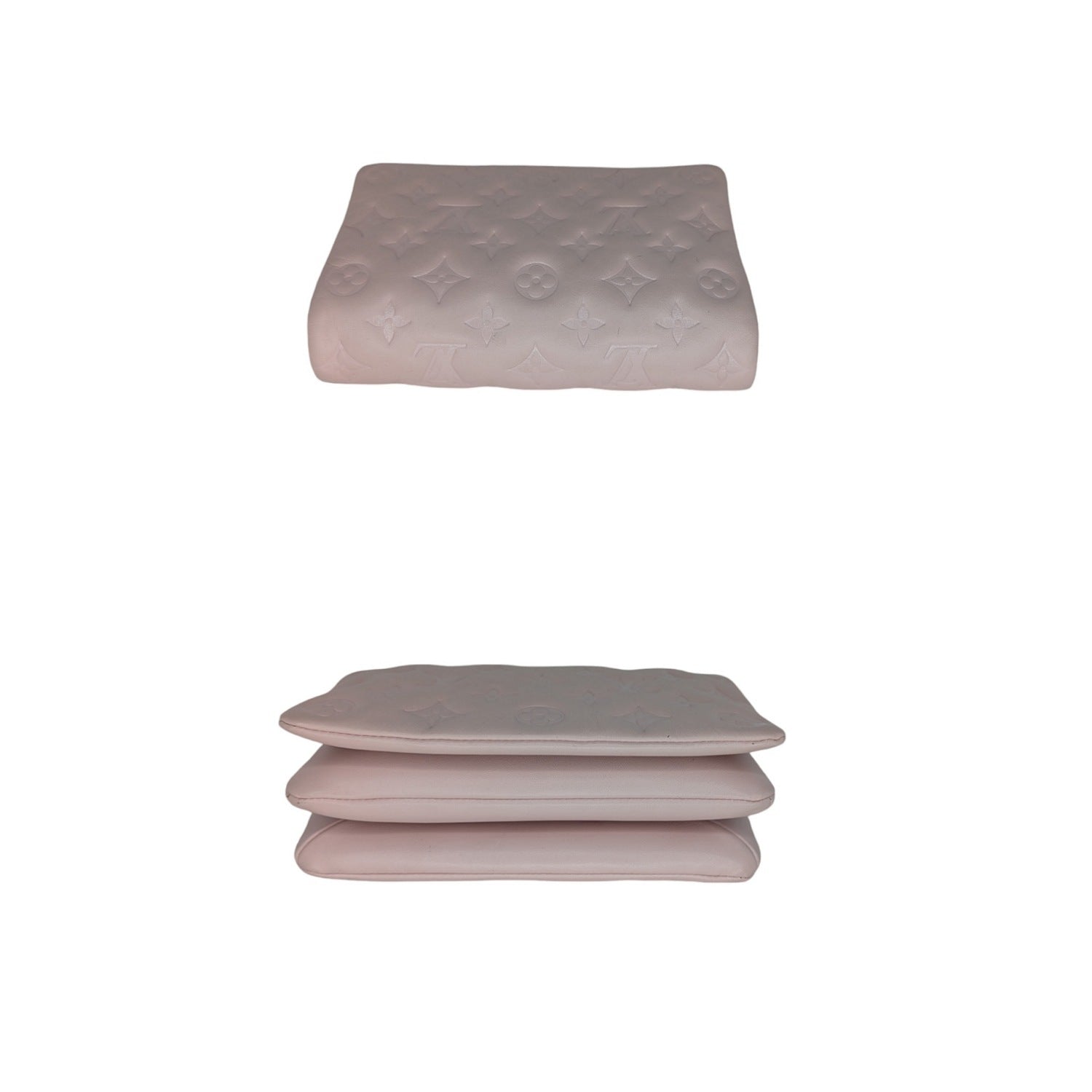 Louis Vuitton Pink Monogram Embossed Lambskin Coussin Pochette
