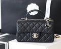 CHL Flap Bag Mini Doll Handle Bag 20cm Black