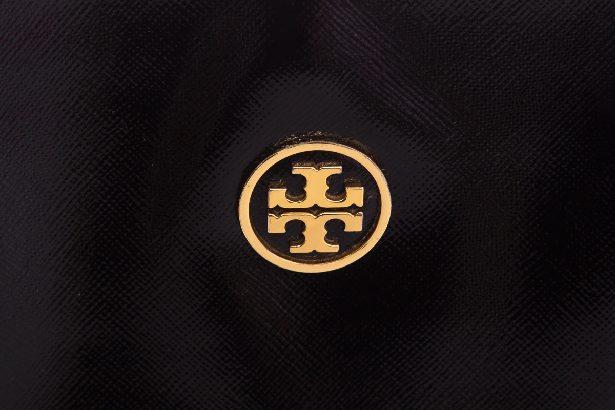 Tory Burch Black Patent  Leather Tote